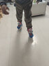 斯威（SWAY）轮滑鞋儿童溜冰鞋男女童初学套装中小学滑轮滑冰旱冰鞋成人直排轮 波蓝八轮全闪+头盔护具+一体支架 M (适合6-12岁)平时鞋码31-36 实拍图