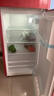 志高复古冰箱小型大容量家用租房电冰箱 化妆品网红冰箱冷藏冷冻一级能效小冰箱节能省电 72L【红色复古款】 实拍图