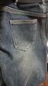 森马（Semir）牛仔裤女冬加绒做旧长裤女生保暖显腿长ins潮直筒裤103724124011 实拍图