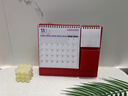 嘉然恒台历2026年红色收纳创意笔筒线圈日历书写打卡计划本2025月历办公桌面摆件 马到成功 实拍图