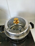 拜格（BAYCO）蒸锅双层28CM不锈钢家用炖蒸煮一体汤锅火锅燃气电磁炉通用BG8620 实拍图