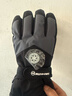 目丸保暖手套男女户外冬天骑行防寒风加绒厚触屏女防水冬季棉滑雪手套 4#雪花圆标黑色（拼色男款） 实拍图