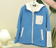 哈吉斯（HAZZYS）品牌童装男女童外套秋新品防静电舒适柔软摇粒绒针织外套 港湾蓝 165 实拍图