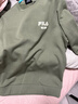 斐乐（FILA）官方男子加绒保暖卫衣秋冬季时尚休闲简约圆领套头衫长袖上衣男装 军旅绿-KK M 实拍图