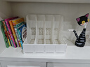 得力（deli）得力文件框栏莫兰迪桌面档案收纳盒办公室报告书籍学生书立架文件篮筐置物整理架 白色PB107  实拍图
