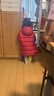 保姆鹅  【风墙】儿童羽绒服宝宝中长款护脸加厚外套保暖童装[NG2664] 石榴粉 120 实拍图