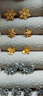 周六福海星足金999黄金耳钉女耳饰生日礼物计价AA096005 约0.67g 一对 实拍图