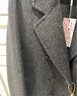 伊芙丽蒋欣代言【镇店爆款】驼绒桑蚕丝高级双面毛呢外套羊毛大衣女冬季 暗灰 S 90-115斤 实拍图