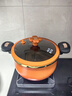 奥克斯陶瓷微压锅家用煲汤炖煮不粘锅奶锅电磁炉燃气灶通用26cm 实拍图