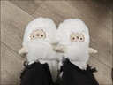 细细条 情侣卡通可爱小绵羊棉拖鞋男女冬居家包跟防滑保暖防滑月子鞋ins 全包款奶油白 35-36 实拍图