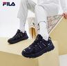 FILA 斐乐TREK老爹鞋男鞋新款休闲鞋时尚复古运动鞋跑鞋 F12M211129FCB-鱼子灰/黑 43 实拍图