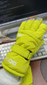 目丸冬天防寒保暖户外骑行休闲保暖滑雪手套加绒防水触屏防丢护腕男女 黄色-女款 实拍图