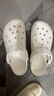 卡骆驰（CROCS）洞洞鞋贝雅男鞋女鞋轻便耐磨一脚蹬拖鞋休闲鞋|10126 白-100 40 (250mm) 实拍图