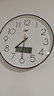 康巴丝（Compas）挂钟客厅 静音走时简约石英钟表挂墙时钟 c2855 黑色 26cm直径 实拍图