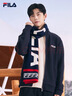 FILA斐乐官方男子针织休闲拉链外套上衣秋冬立领商务男装通勤夹克衫 传奇蓝-NV XL 180/100A 实拍图