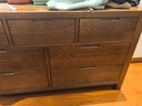 源氏木语全实木橡木五斗柜收纳七斗柜卧室客厅家具电视柜简约抽屉储物柜子 胡桃色七斗柜135*40*75.5cm 整装 实拍图
