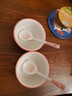 釉下彩可爱卡通碗碟套装家用高颜值陶瓷碗筷盘餐具 2碗2勺 4件套 实拍图