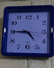 时钟表客厅家用挂钟墙上装饰儿童房卧室长方形石英钟时尚简约挂表 黄色+5号电池 实拍图