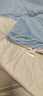 京东京造棉花糖针织被 软糯超柔A类10%大豆纤维四季被子1.5x2m 蓝白色 实拍图
