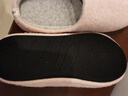 内泊（NEIBO）【抑菌防臭】乳胶棉拖鞋女冬季大码男士家居防滑软底保暖羊毛粉42 实拍图