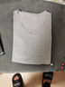 【纯棉背心】四季男士无袖纯色背心T恤运动透气坎肩汗衫纯棉无袖 V领浅灰 3XL 【推荐140-160斤】 实拍图