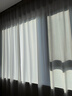 京东京造天丝绒白纱帘 不透人半遮光窗纱客厅阳台挂钩窗帘 宽3*高2.65米 实拍图