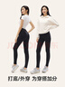 松山棉店加绒加厚打底裤女可外穿保暖踩脚裤含羊毛秋冬瑜伽鲨鱼裤显瘦百搭 黑色 1条 均码 实拍图