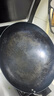 章丘铁锅正宗手工锻打铁锅无涂层物理不粘锅炒锅老式家用炒菜锅厨具轻音 标准版古法烤蓝（已干烧） 32cm 实拍图