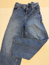优衣库女装男装宽松廓形牛仔裤/弯刀镰刀裤子25秋冬新款479000 67 海蓝色 24 /155/62A 实拍图