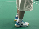 YONEX尤尼克斯羽毛球鞋yy入门级训练减震动力垫男女SHB101CR白/蓝 37码 实拍图