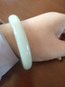 7000年和田玉手镯玉镯子女款浅青玉手镯附鉴定证书 57-58圈口 实拍图