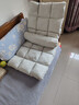 华恺之星懒人沙发床上靠背阳台飘窗椅单人榻米沙发椅LZ022棉麻白18格 实拍图
