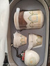 瓷牌茗茶具（cipaiming teaset）旅行茶具套装户外便携式陶瓷快客杯一壶四杯办公室功夫茶壶泡茶 白古茗1壶4杯+罐盘+棕皮包+巾夹 实拍图