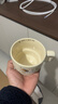 网红新款叠叠马克杯宿舍家用可爱狗陶瓷杯水杯礼物茶杯咖啡杯 奶油色 1个 280ml 奶白礼帽小狗叠叠杯【无盒装】 实拍图