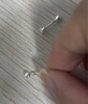 老银匠足银耳钉养耳洞银耳骨女士睡觉免摘小豆豆银耳饰简约银针耳钉 足银 3mm（二对装）含证书 实拍图