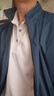 雅戈尔（YOUNGOR）行政单夹克男立领短款单茄克聚酯纤维氨纶领子织带点缀口袋拉链 VJJK424984GQA湖蓝色 L 175/96A 实拍图
