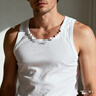 马登工装美式棉背心男健身运动老头汗衫无袖t恤跨栏重磅螺纹坎肩打底 银白色 【拍2件减5元/跑步背心】 XL （修身版型，可拍大一码） 实拍图