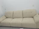 法莎蒂布艺沙发客厅现代简约直排三人位复古奶油云朵沙发雪尼尔 2.7米单扶单+单+单扶单 【旗舰版雪尼尔婴儿绒】 实拍图