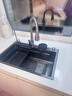 JOMOW厨房水槽大单槽洗菜盆一体盆304不锈钢纳米多功能洗碗槽洗菜池 68*45*21 实拍图