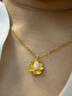 周六福花园派对黄金项链女珍珠吊坠新年礼物X0613050 约3.67g 40+5cm 实拍图