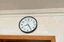 康巴丝（Compas）挂钟客厅 静音走时简约石英钟表挂墙时钟 c2855 黑色 26cm直径 实拍图