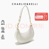 CHARLIE&KELLI CK品牌包包女包腋下包女士2025新款生日礼物手拎新月包单肩斜挎 纯白【京仓配送 赠礼袋 】 实拍图