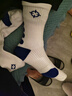 准者篮球袜子男运动休闲袜抗菌干爽吸汗加厚毛巾底专业级精英中筒袜子 升级【莱卡+抗菌】黑蓝白装 3双 实拍图