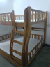 临稚胡桃木 儿童上下床实木高低床双层床上下铺床两层木床子母床 爬梯款 上铺宽1.4米下铺宽1.6米 实拍图
