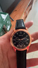 【网红爆款】商务腕表石英运动表休闲皮带男女手表 黑色 实拍图