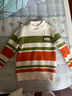迪士尼儿童羊毛衫男童毛衣秋冬新款针织打底衫加厚小童宝宝韩版洋气 绿色 太阳条纹 100 建议2-3岁左右 晒单实拍图