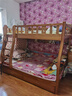 临稚胡桃木 儿童上下床实木高低床双层床上下铺床两层木床子母床 爬梯款 上铺宽1.3米下铺宽1.5米 实拍图