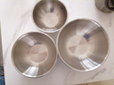 不锈钢沙拉盆子调料盆打蛋盆带刻度盆年货礼盒拌菜泡面碗米酒碗 本色 17cm -19-22cm 三件套 实拍图