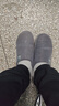 回力纯色全包棉鞋情侣室内外防滑保暖棉拖鞋HLX0233灰色44-45码 实拍图