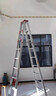 康鹏梯子家用折叠伸缩加厚铝合金人字梯室内多功能伸缩楼梯登高工程梯 全三角片加固-2.5米加厚 实拍图
